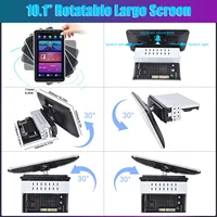 ESSGOO 10,1" Android 15 4+64G Autoradio universel 1 DIN écran 360° rotatif avec micro, CarPlay et Android Auto sans fil, GPS, RDS FM, WiFi, Bluetooth, Mirror Link, commande au volant, écran tactile, lecteur vidéo multi 2