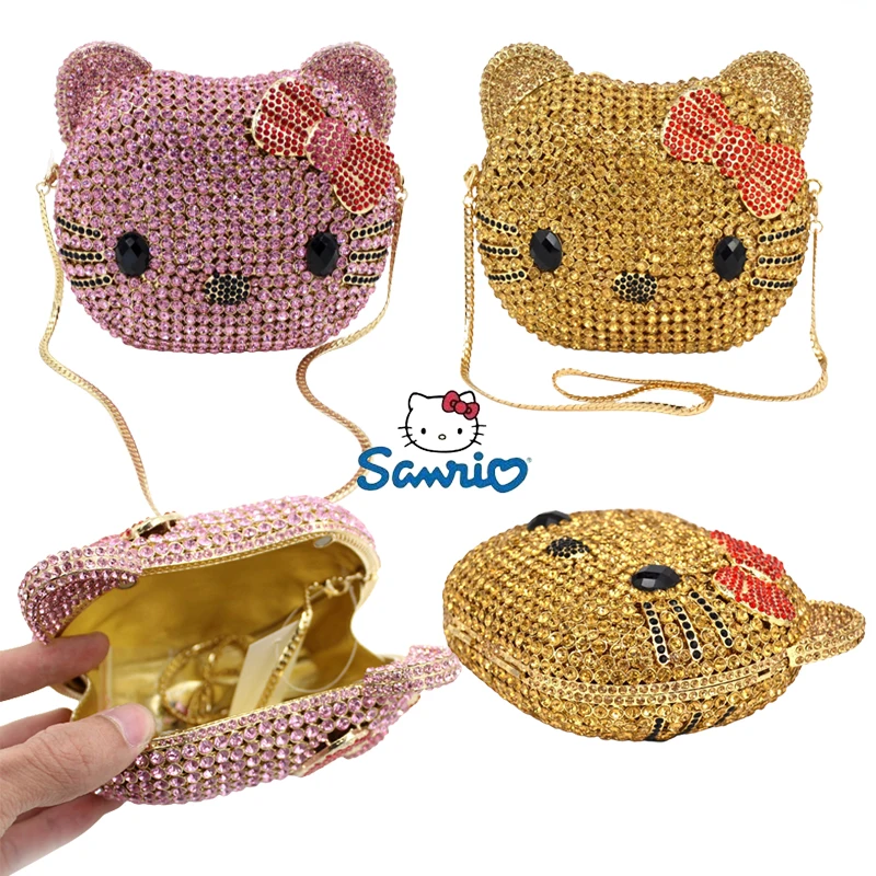 Sanrio Hello Kitty Cartoon Girl Handbags Party Evening Bag Small Wallet