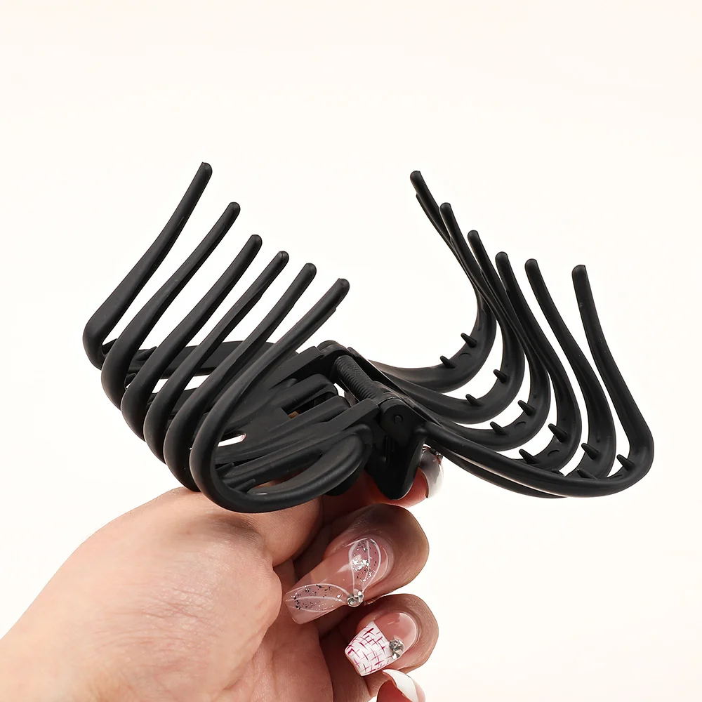 Große Mädchen Haar Krallen Schwarz Acryl Haarnadeln Haarspange Krabben Haar Clips Transparent Frauen Haar Zubehör Koreanische Kopfbedeckungen Styling – Detail 5