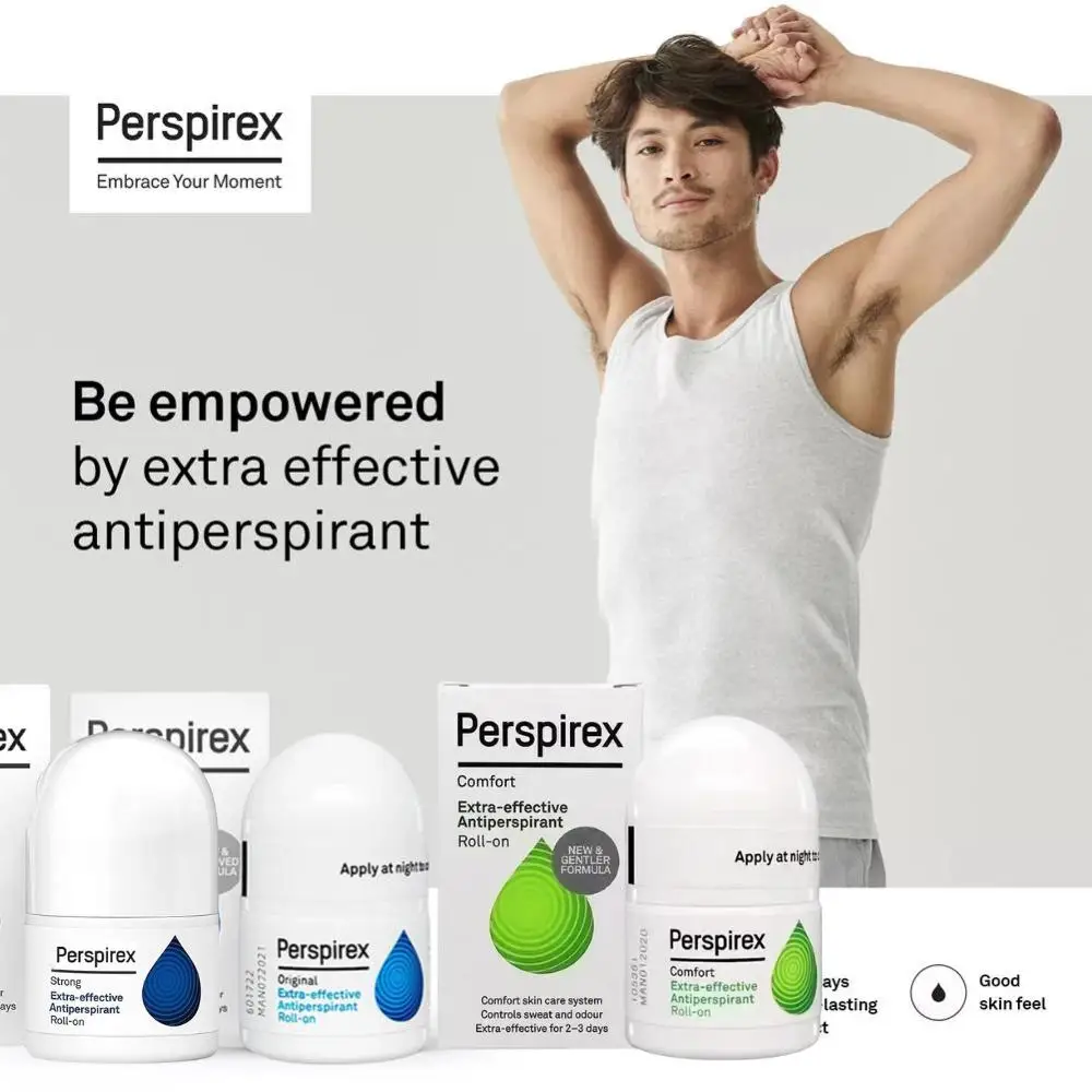 Perspirex Roll On Xtra-Effective Antiperspirant Comfortable Sweatproof Liquid Underarm Deodorant Remove Armpit Odor Skin Care deodorizing stick,deodorant cream,deodorant lotion,deodorant stick,underarm deodorant