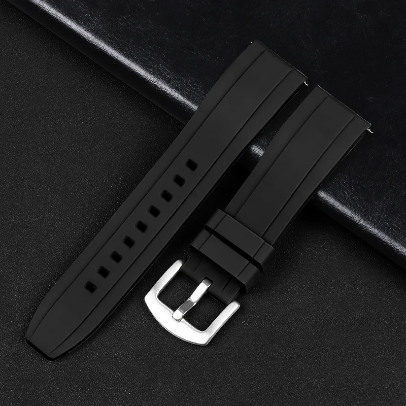 Enhanced Silicone Sport Watch Band - Waterproof Rubber Strap, Universal 20mm & 22mm Wristband Bracelet