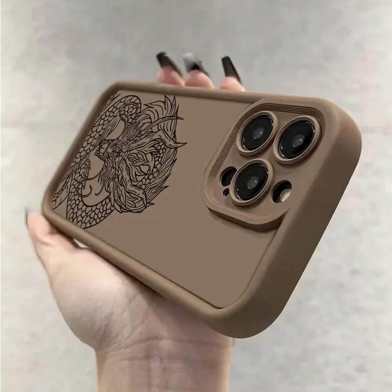 Shockproof Silicone Soft Chinese Dragon Phone Case