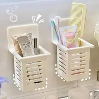 1PC Wall Mounted Toothbrush Holder Set for Bathroom. Spoons and Forks Holder for Kitchen- Space Saving Toothbrush Storage 1