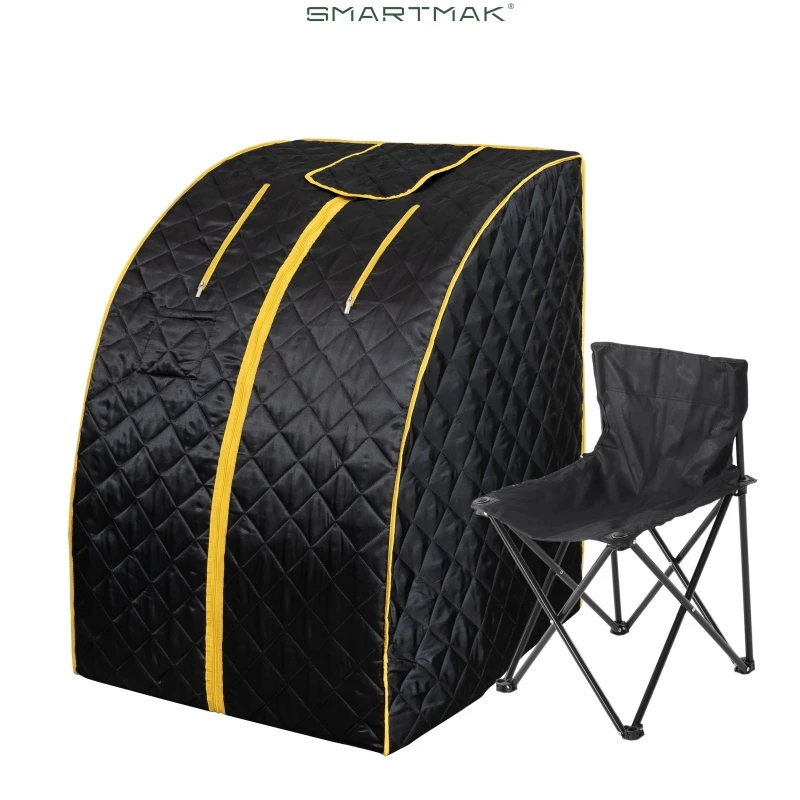 ซาวน่าอินฟราเรดสําหรับบ้านแบบพกพาซาวน่าซาวน่าส่วนบุคคลเต็นท์อินฟราเรด Home Spa One Person ซาวน่าพร้อมเครื่องทําความร้อนเท้า Pad 1