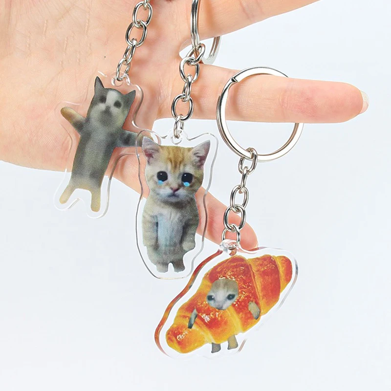 Llavero De Gato: Lindo Y Divertido Llavero De Gato Personalizable Hecho A Mano Con Fimo Kawaii. - España