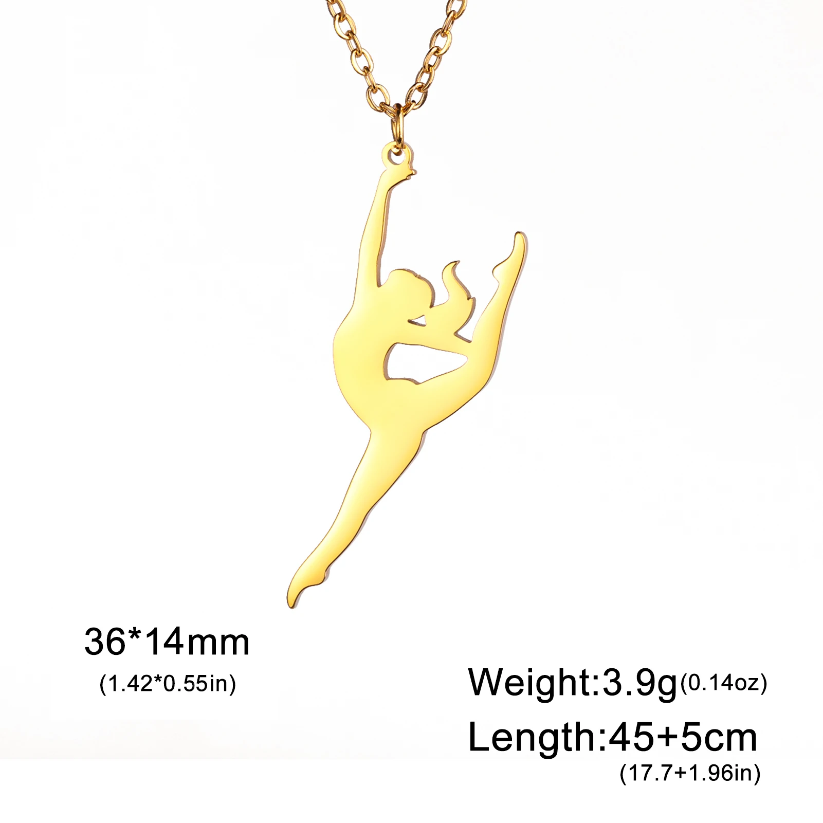 Elegant Rhythmic Gymnastics Stainless Steel Necklace – Trendy 2024 Jewelry