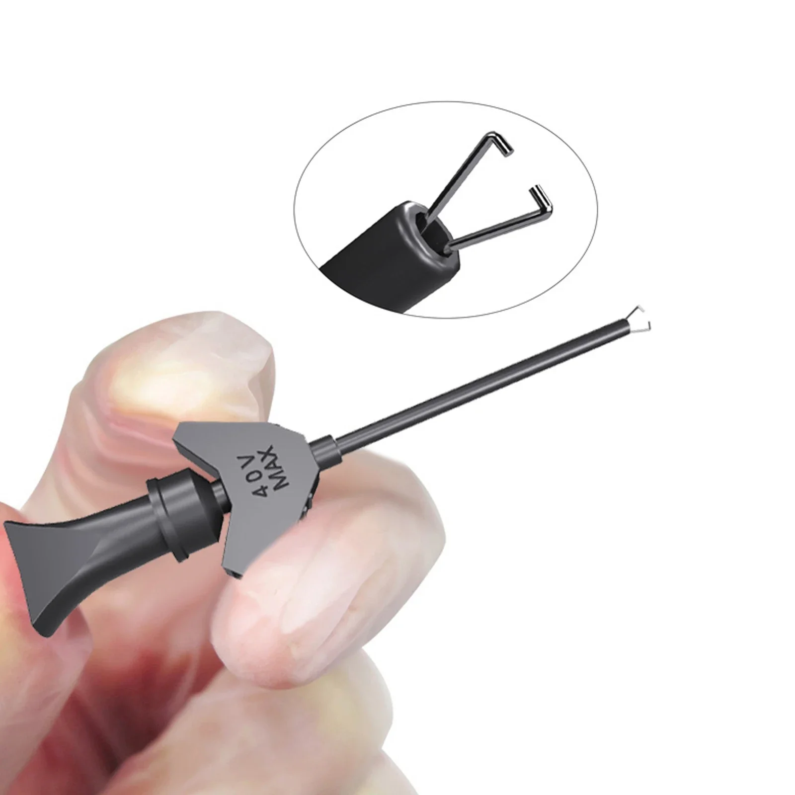 Clip Gancio Test Silicone Colorato per Test Circuito 3 Colori Diversi