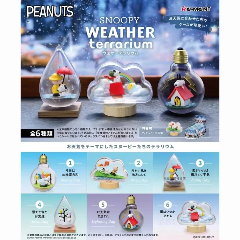 

Genuine Goods in Stock Re Ment Snoopy WEATHER Terrarium Cute Miniature Scene Prop Decoration Supplies Model Birthday Gift