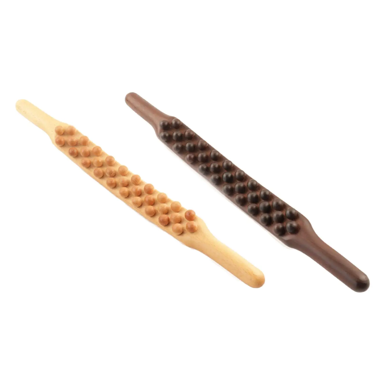 

60cm Wooden Gua Sha Massage Tools 31 Beads Handheld for Back Legs Shoulder