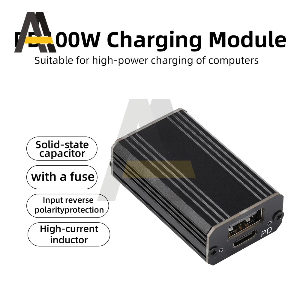 Modulo di Ricarica Rapida PD 100W con Condensatori a Stato Solido, Caricabatterie per Auto Step-Down, Supporta Dispositivi ad Alta Potenza