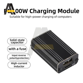 Modulo di Ricarica Rapida PD 100W con Condensatori a Stato Solido, Caricabatterie per Auto Step-Down, Supporta Dispositivi ad Alta Potenza