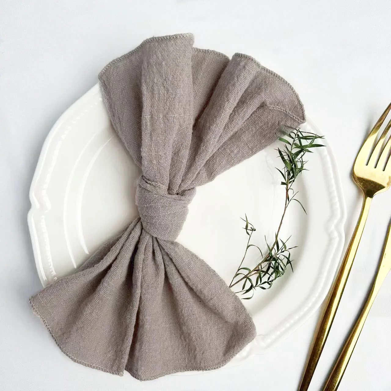 50pcs Handmade Gauze Napkins 30X30cm Cotton Cloth Napkins Fabric Serviette Gauze Table Towels for Wedding Party Baby Shower Set