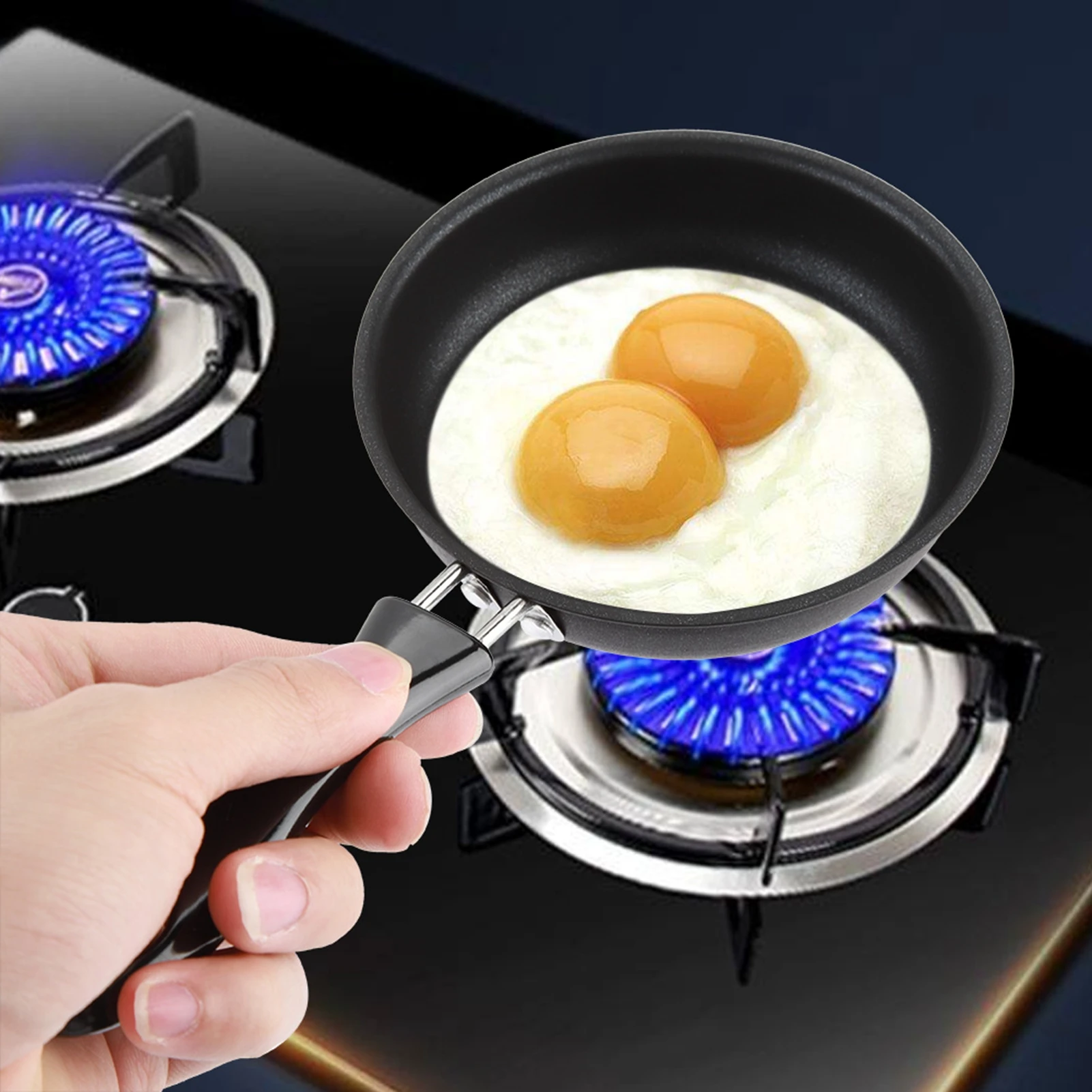 Frying Egg Pan Kitchen Cooker Mini Frying Pan Portable Mini Poached Egg Household Small Kitchen Cooker