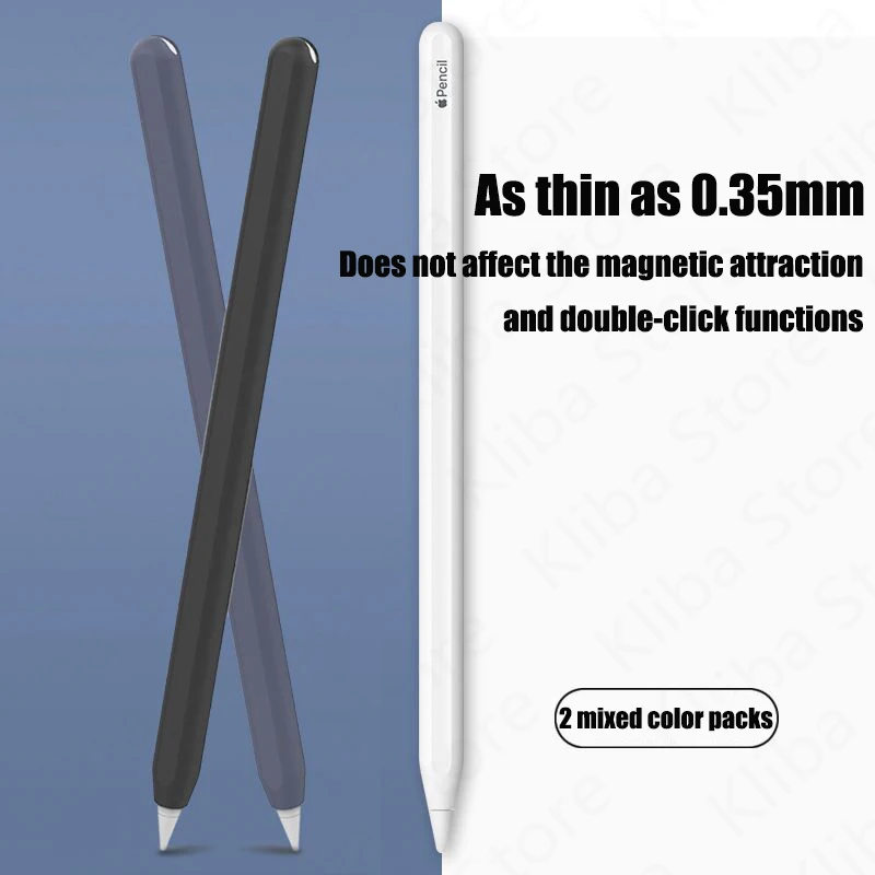 Funda Apple Pencil 2 Case 2 Pack Ultra Thin Case Silicone Skin Cover Protective Cover iPad Pencil apple pencil case apple pencil cover