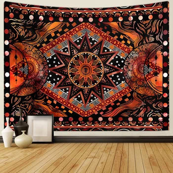 1 pezzo di sole vintage, arazzo lunare, arazzo bohémien, arazzo stile hippie, decorazione da parete per camera da letto e soggiorno 1