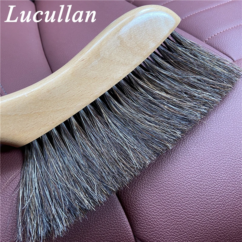 Duster with grip, white horse hair Brushes