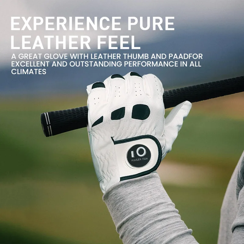 Golf Gloves Golf Glove Men's Left Hand Right with Ball Marker 2 Pack