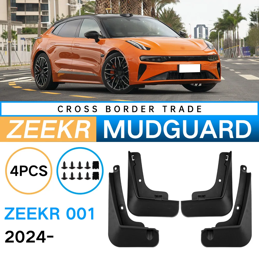 Car Mud Flaps Car Mudguard Car Wheel Fenders Mudflaps Fender Zeekr 001 Mud Flaps Splash Guards Front Rear Wheels Fender Car Accessories 4Pcs