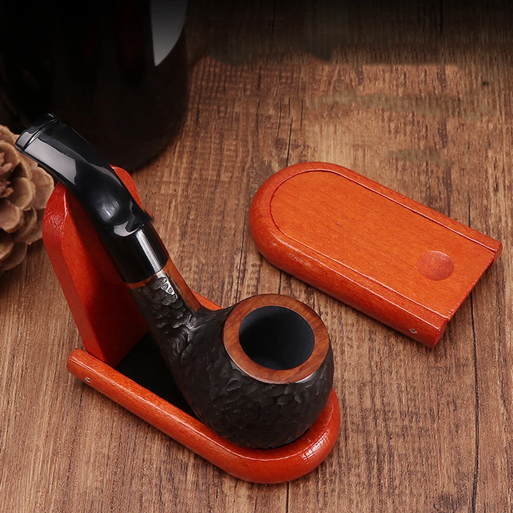 Wooden Smoking Pipe Holder Rack Clamshell Portable Tobacco Pipe Display ...