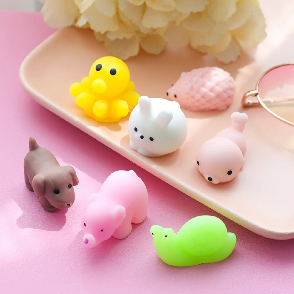 30/50PCS Mochi Mini Squishies Toys Creative Cartoon Random  Animal Kawaii Party favors Kids Anti Stress gifts for boys and girls 6
