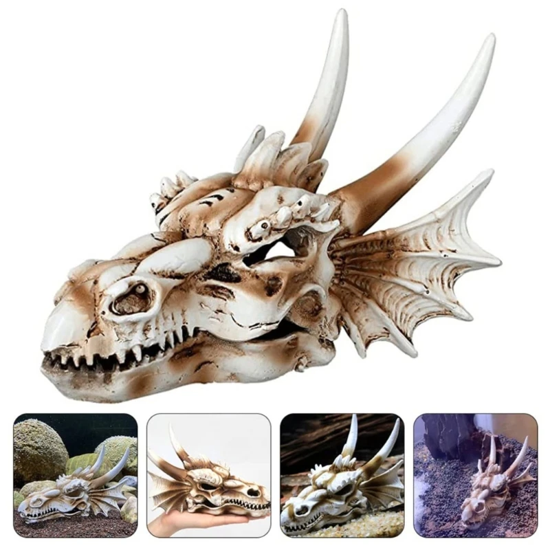 FishtanksResinDecorationAquariumsRealisticDinosaurSkull