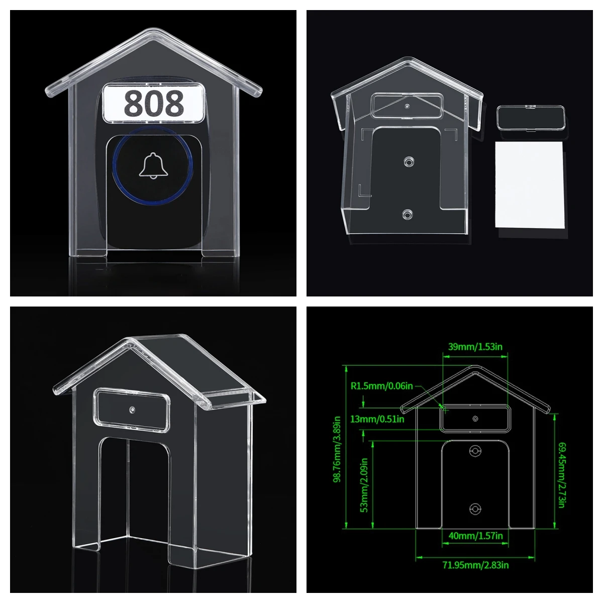 Impermeable Universal Timbre Cubierta de lluvia Protector de control de  acceso a prueba de agua para controlador de acceso en el hogar Lector de  tarjetas con contraseña : : Bricolaje y herramientas