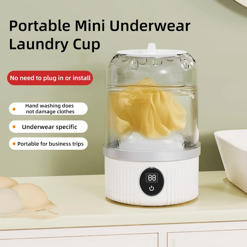 Mini laundry cup small portable underwear washing machine for mother and baby underwear, no installation required