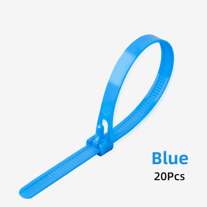 ソルコミ グッズセット 20pcs Plastic Reusable Cable Zip Ties 8*200/250/300/450