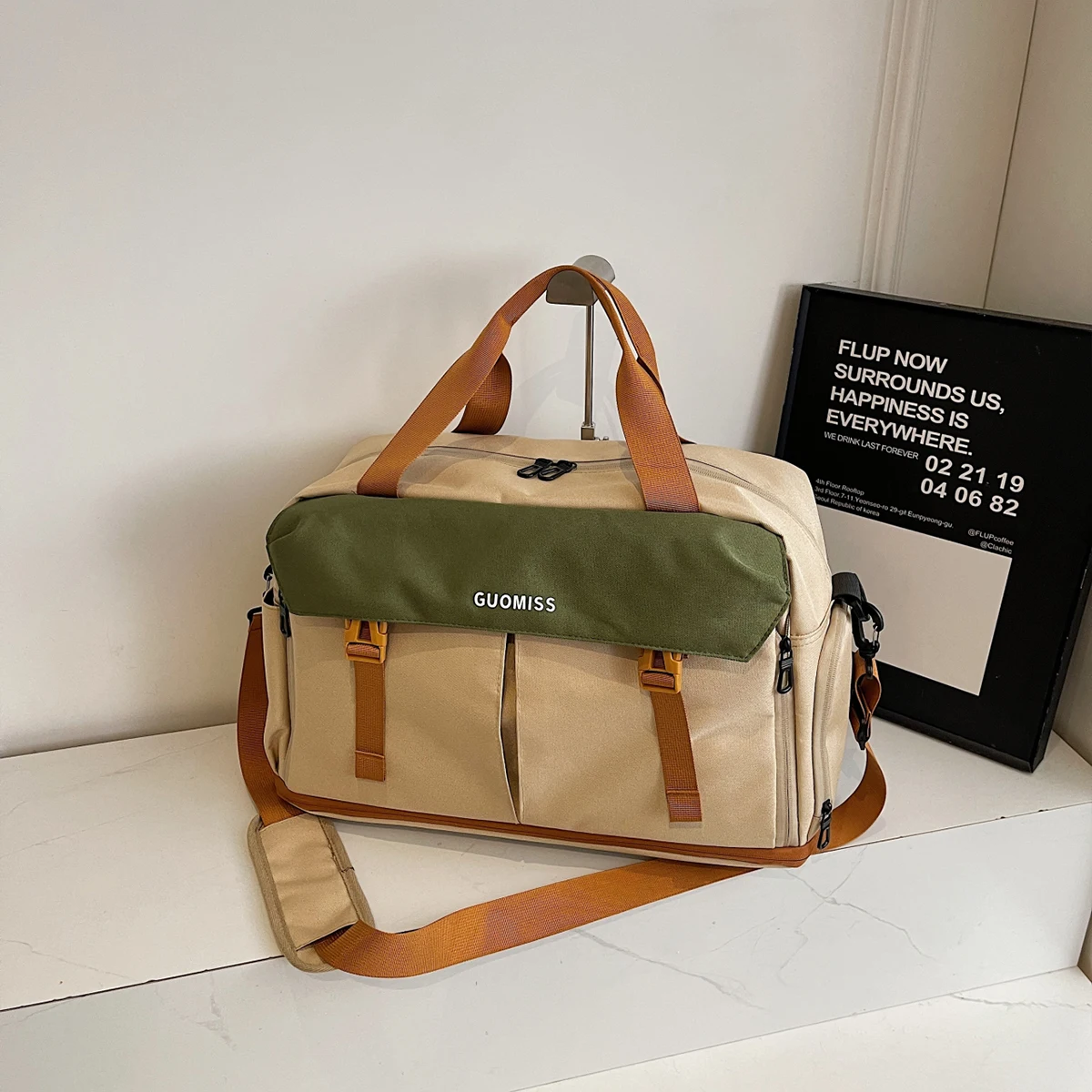 Short-Distance Fitness Bag for Men, Wet and Dry Separation Shoulder Bag, Cross-Body Multi-Functional Travel Bag, Women's Training Swimming Bag, Large Capacity