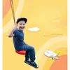 Children's Disc Swing Kid Indoor and Outdoor Sports Red Blue Thickened Octagonal Petal Swing Hanging Swing Toys Rocking Chair 2
