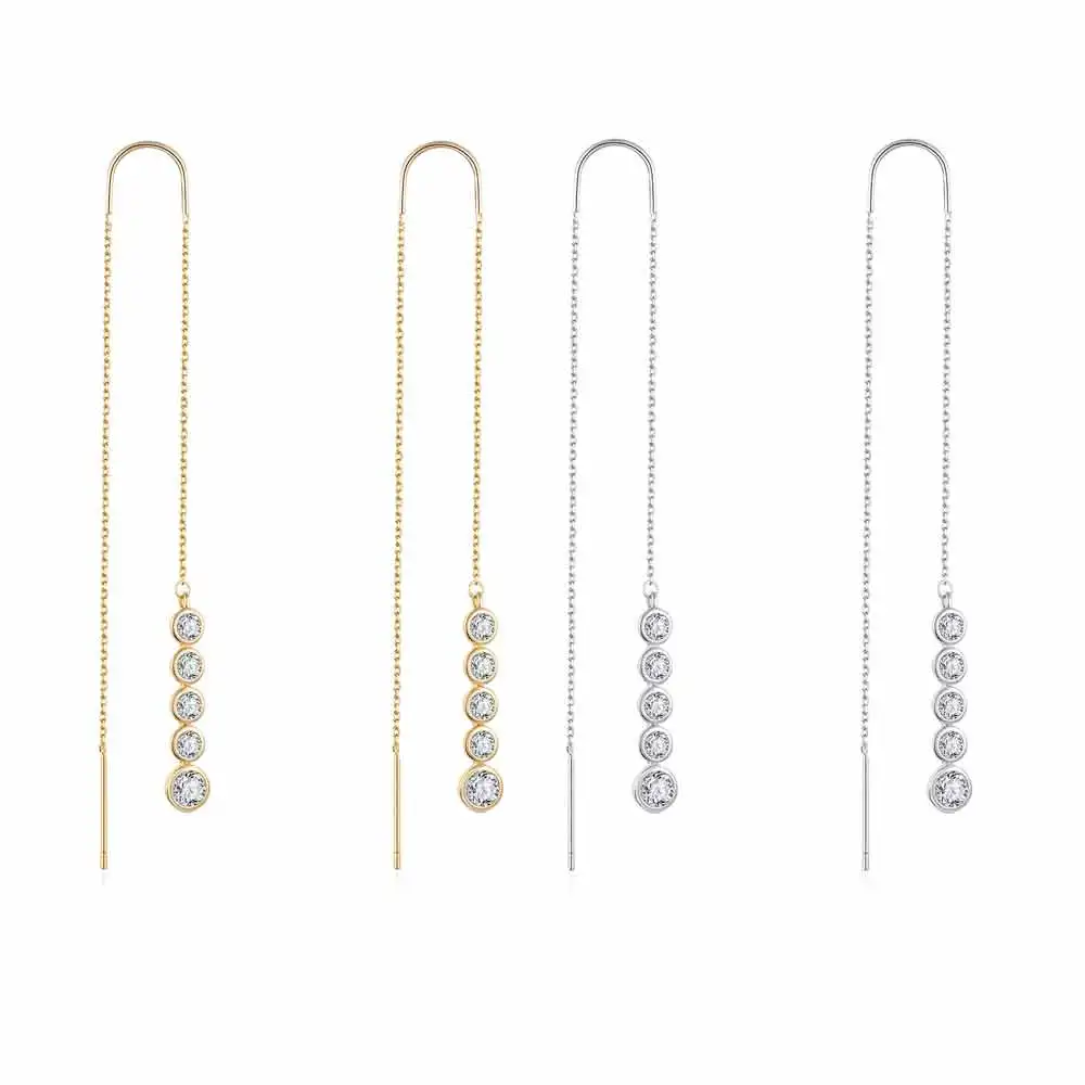 

Crystal Zircon Water Drop Long Tassel Drop Earrings For Women Retro New Copper Female Dangle Earring Fashion Ear Jewelry