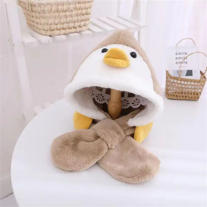 1/2/3SETS Hat Durable And Practical Comfortable And Skin-friendly Fluffy Lovely Winter Essentials Ear Protection Hat Cute Design