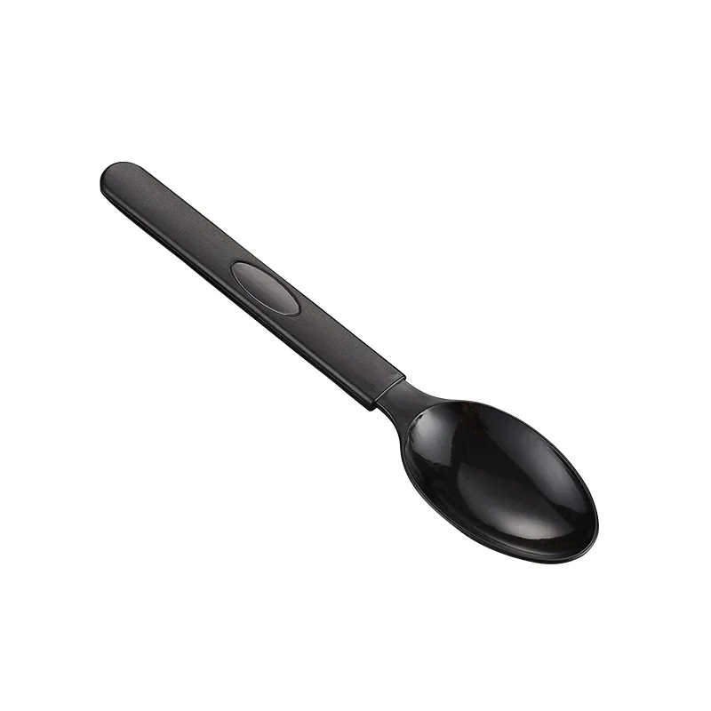 100Pcs Translucent Round Tip Spoon Disposable Plastic Fork Spoons Cake Yogurt Pudding Jelly Dessert Scoop Food Grade Tableware