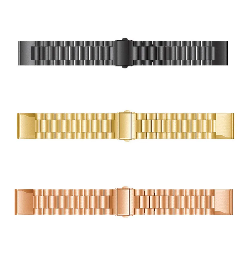 Premium Stainless Steel Metal Quick-Fit Watch Strap Bracelet | Adjustable Size