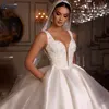 LAYOUT NICEB Luxury Sleeveless Satin Wedding Dress Princess Plus Size A-Line Bride Gowns Sleeveless Vestido de Noiva Custom Made 4