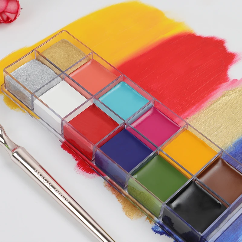 IMAGIC Professional Makeup Cosmetics 1 X12 Colors Body Painting + Skin Wax + professional makeup remover Makeup Set Tools