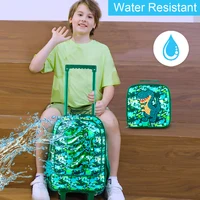 Rolling Backpack for Boys Girls, Kids Roller School Bag with Wheels Toddler Wheeled Bookbag Elementary 6