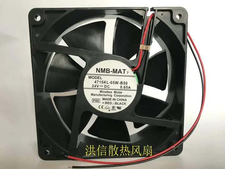 

Бесплатная доставка оригинальный NMB 12038 4715KL-05W-B50 DC24V 0.65A 12 см преобразователь частоты охлаждающий вентилятор