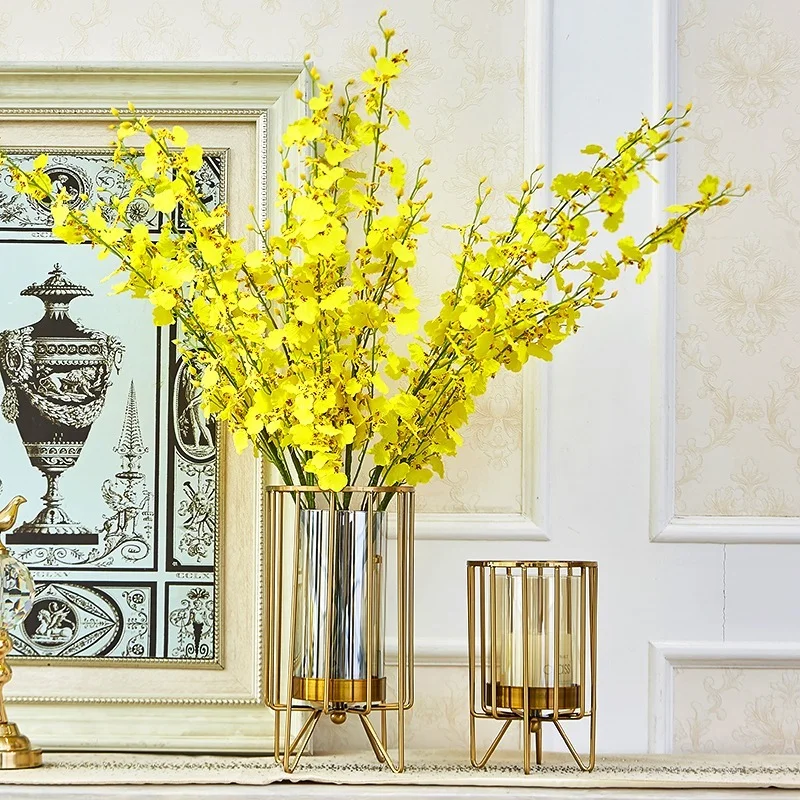 

Transparent Luxury Glass Vase Nordic Artificial Flowers Modern Novelty Minimalist Vaseliving Room Vasi Per Fiori Home Decor