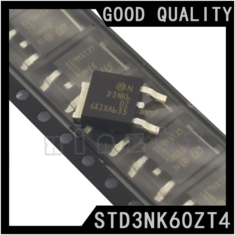 

STD3NK60ZT4 D3NK60Z 3N60 Field-effect Transistor New MOS Tube TO-252 N-Channel 3A600V