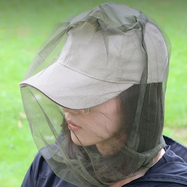 Chapeau de pêche anti-moustiques et insectes, filet de tête en maille, protection faciale, pare-soleil de Camping, voyage en plein air, Camping, 1 à 3 pièces 6