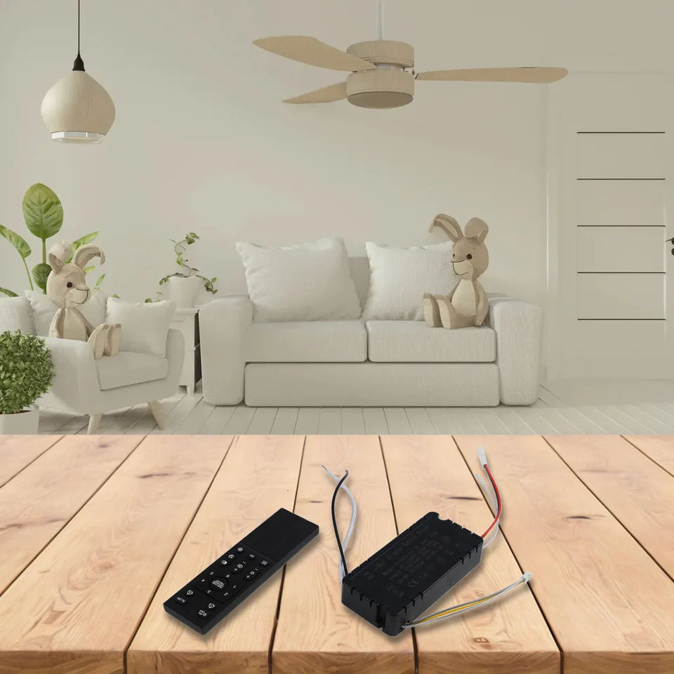 Fernbedienung Für Deckenventilator Mit Licht – Dimmbar, 6 Geschwindigkeiten, Mit Batteriewarnung