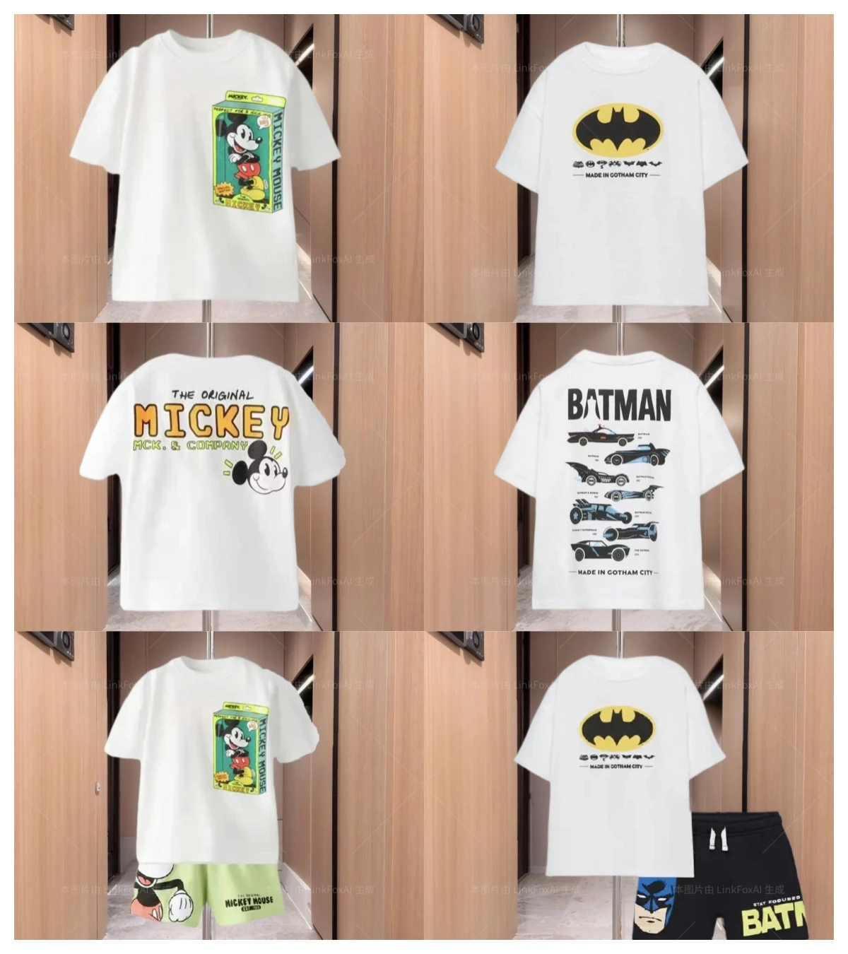 Description Picture 2 of itemMickey Boys 2pc/set Summer Clothing New Style Children Short-sleeved Suit Loose Fashion Popular Baby Girl Boy Tracksuit Iconic Brand