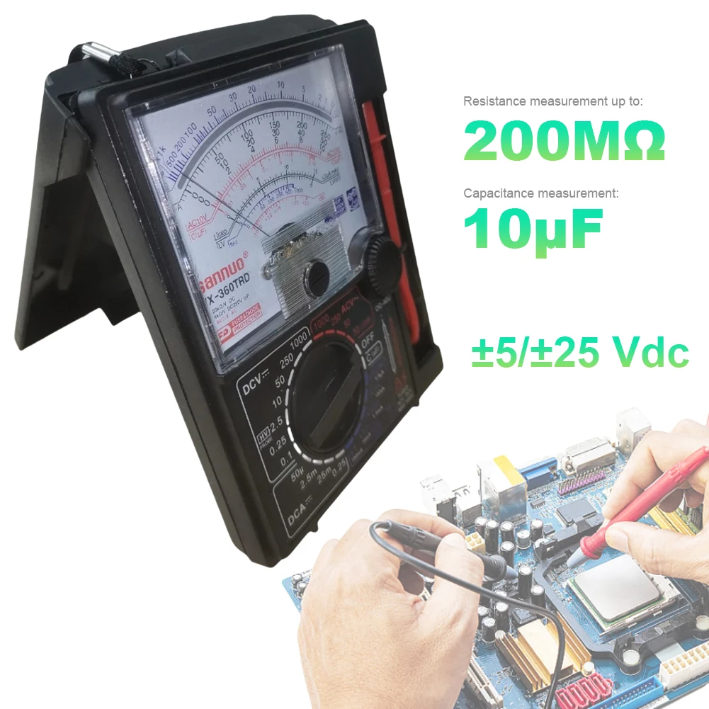 DC 1000V Analog Multimeter Tester Analog Multitester Portable Voltmeter Ammeter Multi-Function AC DC Volt Ohm Current Test Meter