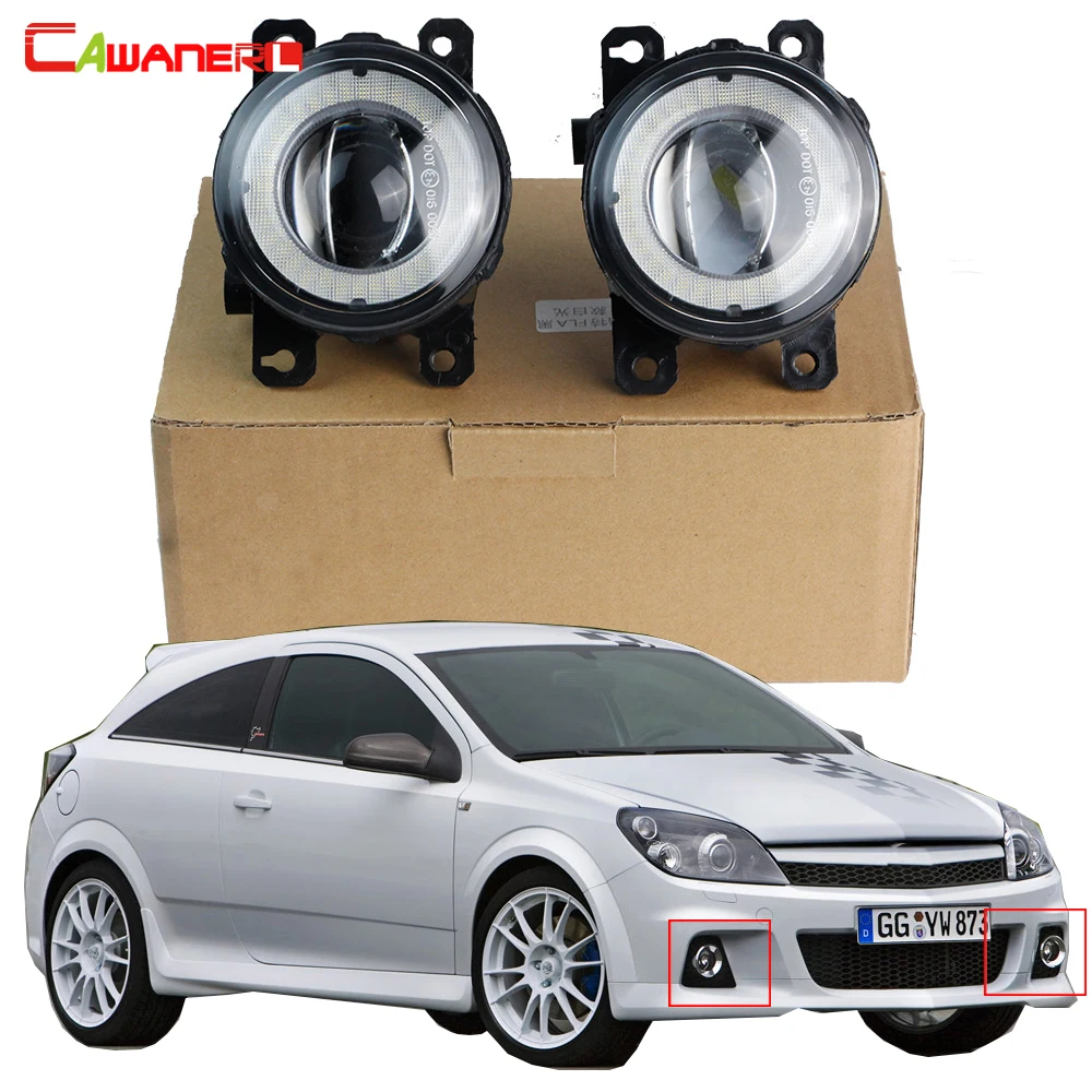 2 Pieces Car Front LED Angel Eye Fog Light Daytime Running Lamp DRL 30W H11 For Vauxhall Opel Astra G H OPC VXR 1998-2011