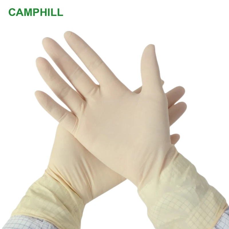 

Recommend 12 inch fingertip pitted surface latex gloves Class 100 dust-free room, Clean Room disposable purification gloves
