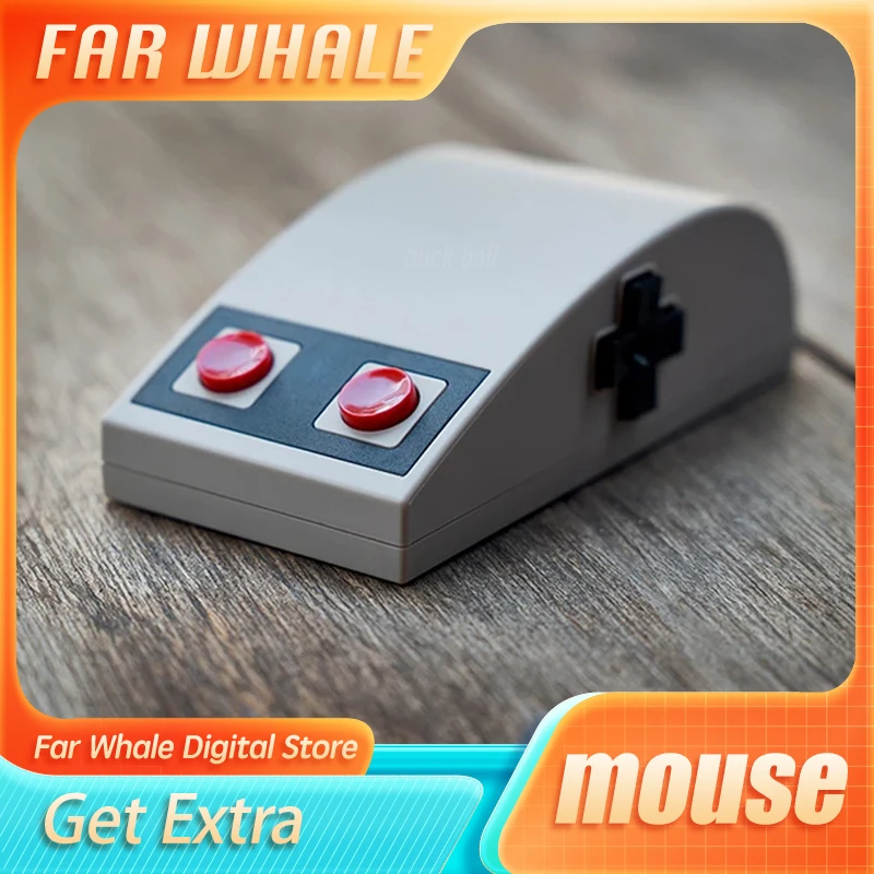 

N30 Retro Wireless Mouse 2.4ghz Mute Mouse Long Battery Life Nes Accessory for Desktop Computer Macos Office Gaming Man Gift Mic