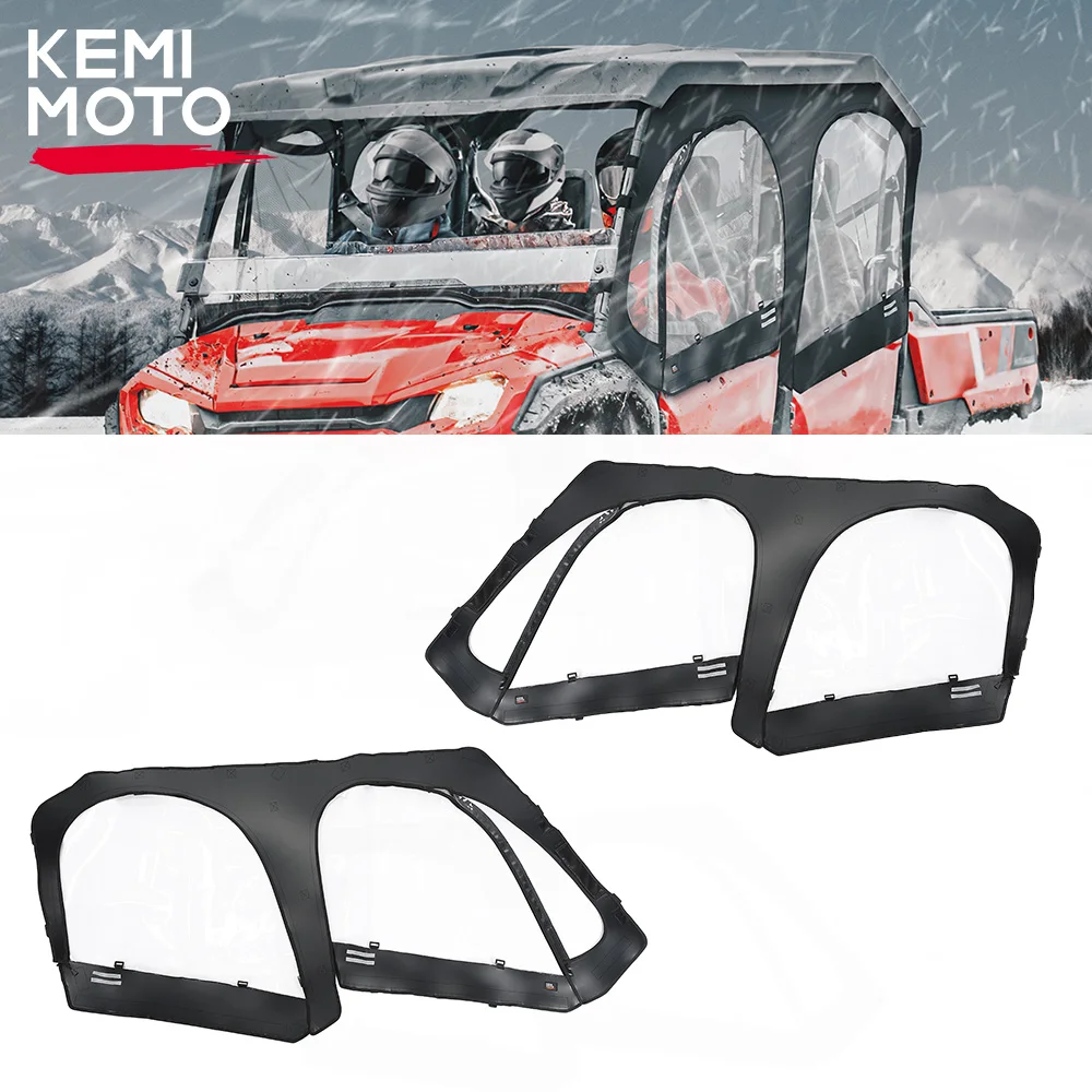 For Honda Pioneer 1000-6 2023 Soft Cab Enclosure 4 Side Upper Doors Windows Windshield Black 0SR90-HL4-212A PVC Water-Resistant 1 pack of net yarn fishbone material four seasons pass womens corset girdle black and white womens upper body coat belt