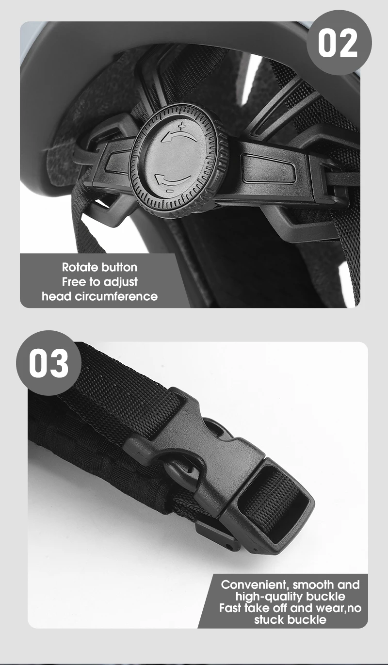 WEST BIKING Fahrradhelm Herren Damen Fahrradhelm Integral geformt verstellbar MTB Straße verdickter Sport sicherer Hut Fahrradhelm – Detail 8