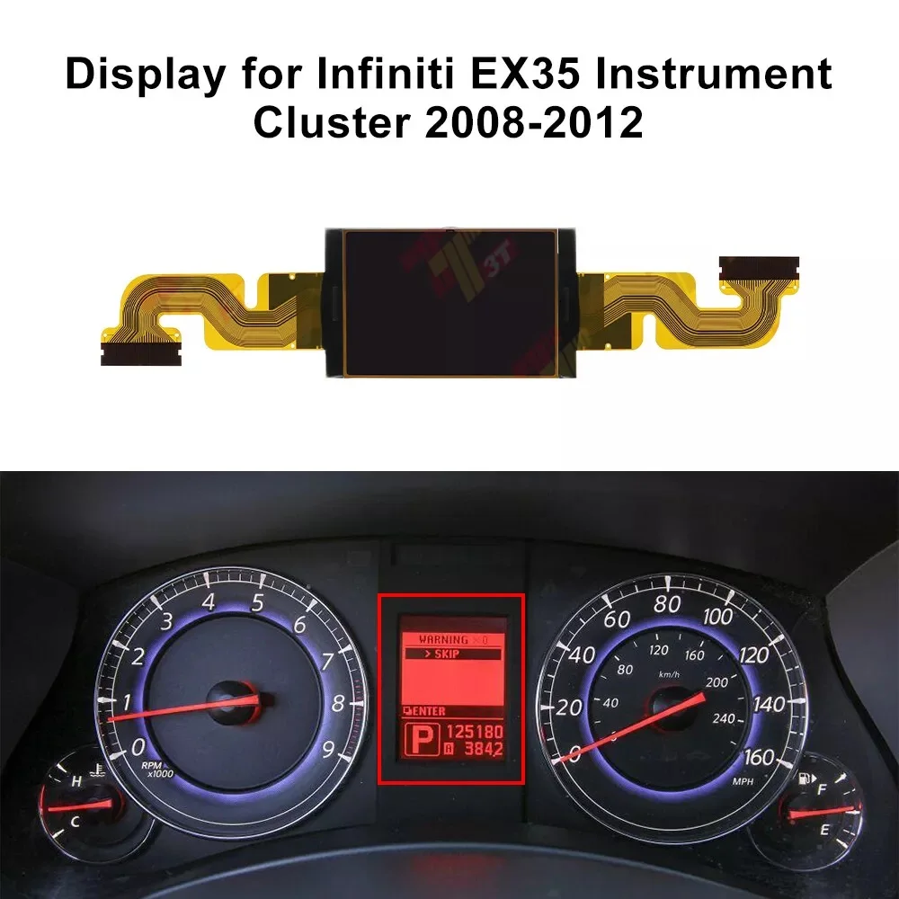 인피니티 EX35 G35 G37 속도계 계기판 2008-2012용 대시보드 LCD 디스플레이